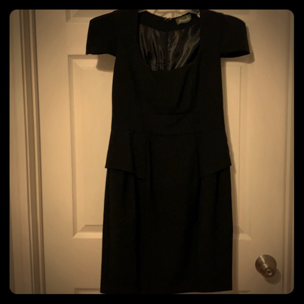 Maude structured little black dress